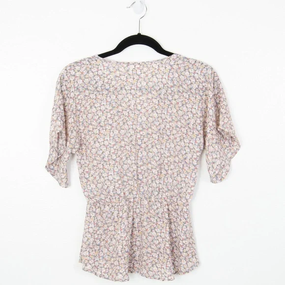 NWOT Sienna Sky Floral Print Half Button Down Blouse - Picture 6 of 9